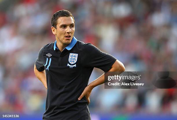 Stewart Downing of England looks on during the International Friendly match between Norway and England at Ullevaal Stadion on May 26, 2012 in Oslo,...