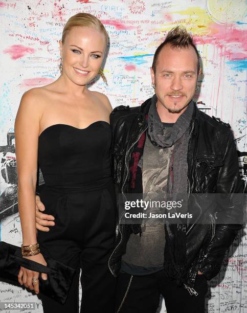 Actress Malin Akerman and husband Roberto Zincone celebrate Memorial Day weekend at the Ciroc Cabana Club at SkyBar at the Mondrian Los Angeles on...