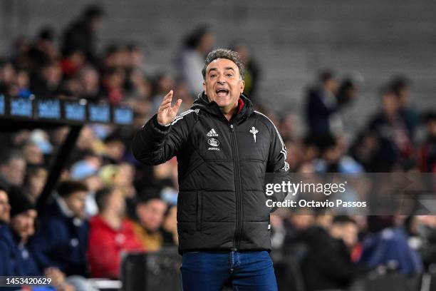 Head coach, Carlos Carvalhal of RC Celta reacts during the LaLiga Santander match between RC Celta and Sevilla FC at Estadio Balaidos on December 30,...