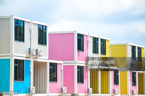 makeshift covid-19 hospital (fangcang shelter hospital) and isolation facilities in the lanshi park,jiangmen,south china’s guangdong province. - department of health stock pictures, royalty-free photos & images