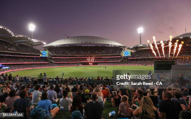 General View of Crowd during the Men's Big Bash League match between the Adelaide Strikers and the Melbourne Stars at Adelaide Oval, on December 31...