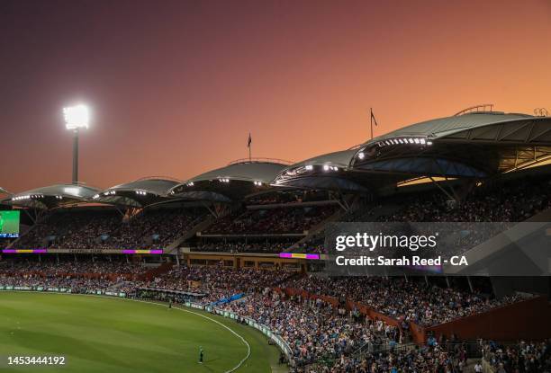 General View of Crowd during the Men's Big Bash League match between the Adelaide Strikers and the Melbourne Stars at Adelaide Oval, on December 31...