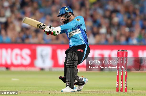 Rashid Khan of the Strikers during the Men's Big Bash League match between the Adelaide Strikers and the Melbourne Stars at Adelaide Oval, on...