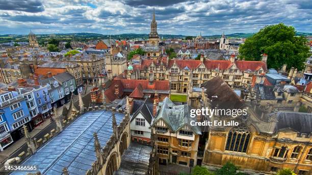 oxford, united kingdom aerial - spire stock pictures, royalty-free photos & images