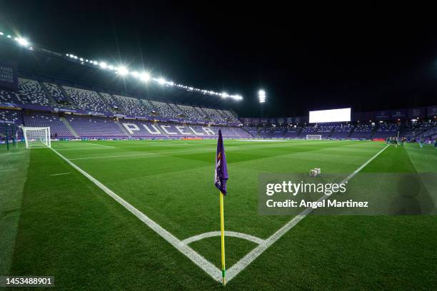 General view inside the stadium prior to the LaLiga Santander match between Real Valladolid CF and Real Madrid CF at Estadio Municipal Jose Zorrilla...