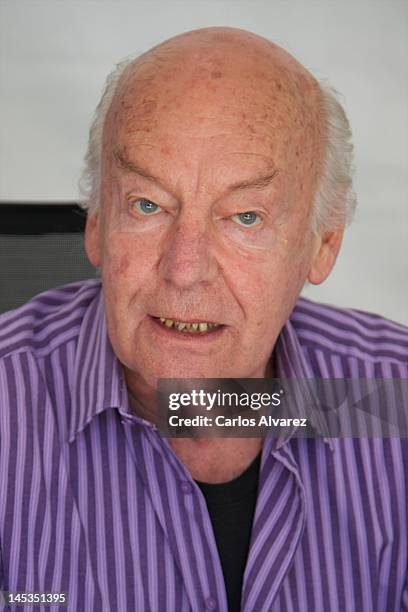 Author Eduardo Galeano attends a book signing for her latest work during "Books Fair 2012" at the Retiro Park on May 27, 2012 in Madrid, Spain.