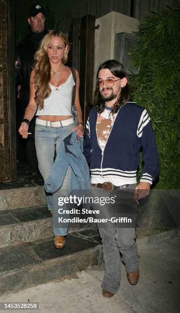 Drea De Matteo and Shooter Jennings are seen on April 23, 2005 in Los Angeles, California.