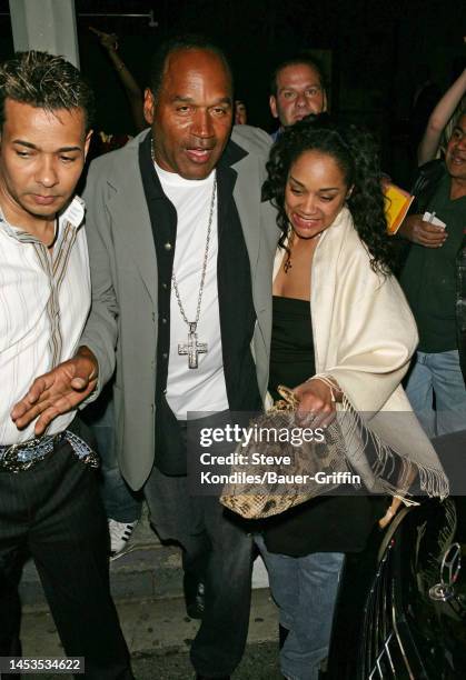 Simpson and Arnelle Simpson are seen on April 05, 2005 in Los Angeles, California.