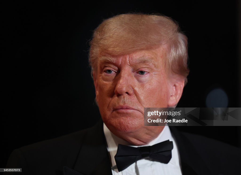 Donald Trump Addresses The Press On New Years Eve At Mar-A-Lago Mansion