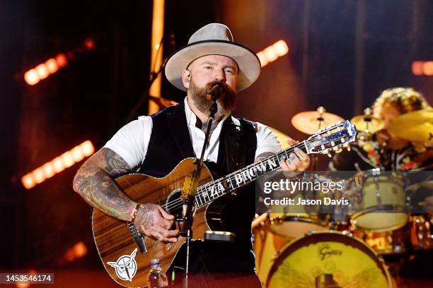 Zac Brown of the Zac Brown Band performs during New Year's Eve Live: Nashville's Big Bash at Bicentennial Capitol Mall State Park on December 31,...