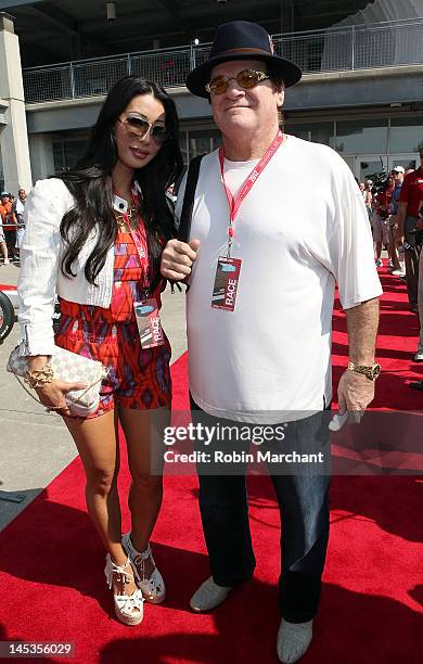 Kiana Kim and Pete Rose attend the 2012 Indianapolis 500 at Indianapolis Motorspeedway on May 27, 2012 in Indianapolis, Indiana.