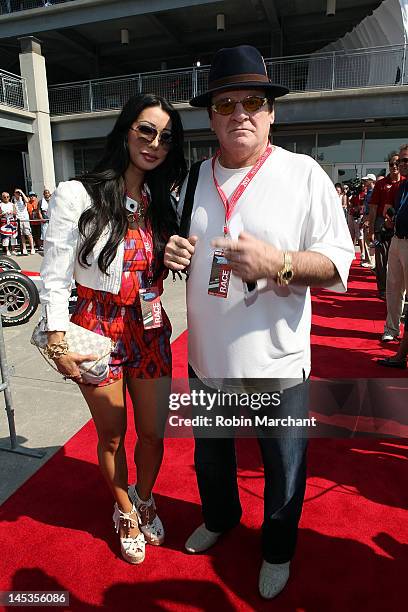 Kiana Kim and Pete Rose attend the 2012 Indianapolis 500 at Indianapolis Motorspeedway on May 27, 2012 in Indianapolis, Indiana.