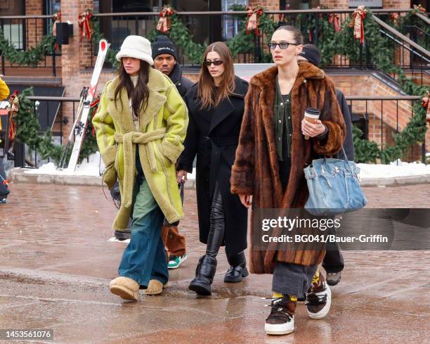Hailey Bieber is seen on December 31, 2022 in Aspen, Colorado.