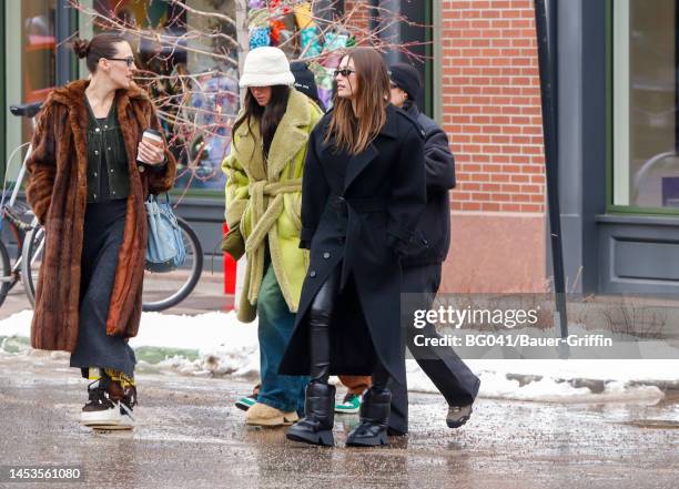 Hailey Bieber is seen on December 31, 2022 in Aspen, Colorado.