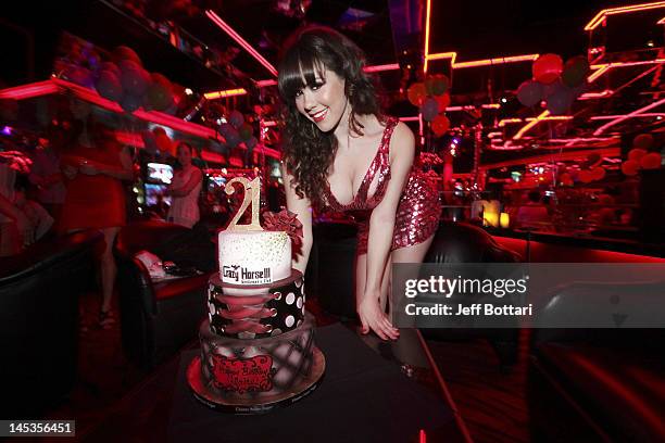 Playmate of the Year, Claire Sinclair celebrates her 21st Birthday at Crazy Horse III Gentleman's Club on May 26, 2012 in Las Vegas, Nevada.