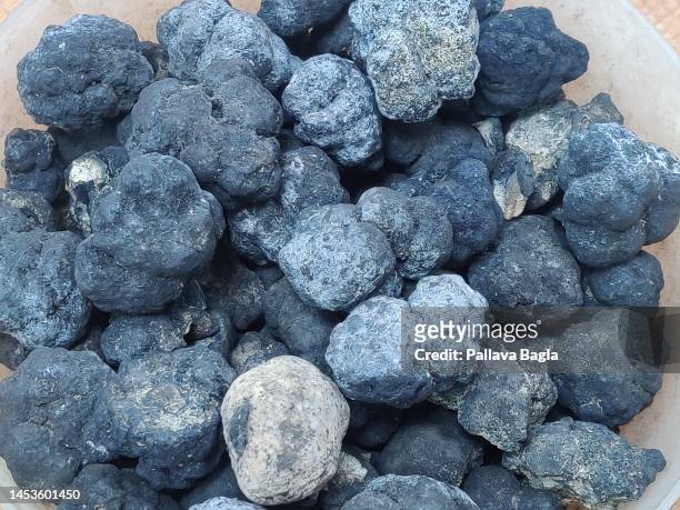 The black polymetallic sea nodules, the nickel, manganese and cobalt rich mineral deposits, these balls form naturally deep under the sea. Indian...