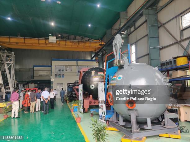 Indian deep ocean exploration vehicle under development as part of Samudrayaan program a part of deep ocean mission, seen on December 22, 2022 at the...
