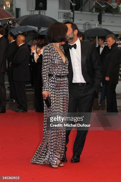 Melanie Doutey and Gilles Lellouche attend the Closing Ceremony and 'Therese Desqueyroux' premiere during the 65th Annual Cannes Film Festival at...
