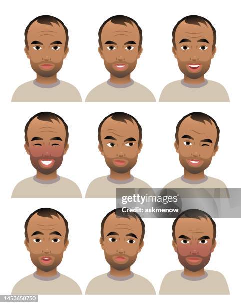 emotions - flushing stock illustrations