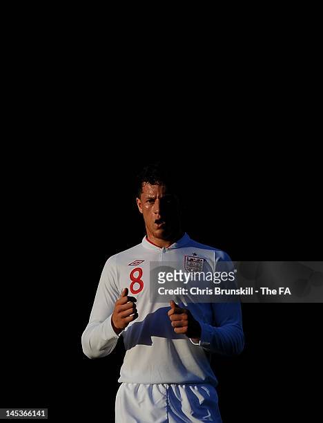 Ross Barkley of England looks on during the UEFA European U19 Championship Elite Qualifying Round match between England and Montenegro at Spotland on...