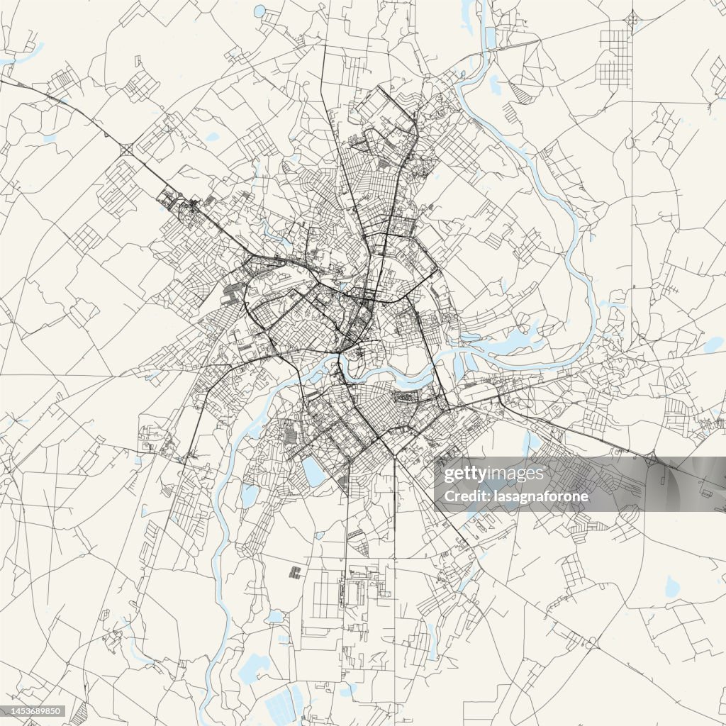 Mogilev, Belarus Vector Map