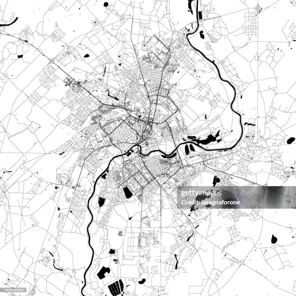 Mogilev, Belarus Vector Map