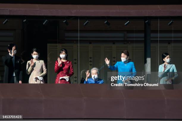 Crown Prince Fumihito of Akishino, Crown Princess Kiko of Akishino, Princess Kako of Akishino, Princess Yuriko of Mikasa, Princess Nobuko of Mikasa...