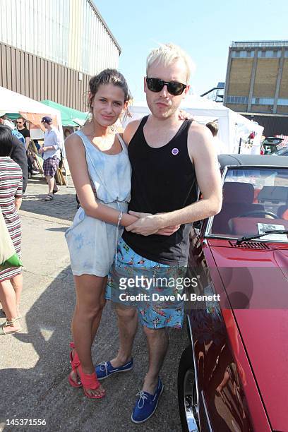 Musician Mr Hudson and Guest attend the 2012 Vauxhall Art Car Boot Fair at the Old Truman Brewery, Brick Lane on May 27, 2012 in London, England.