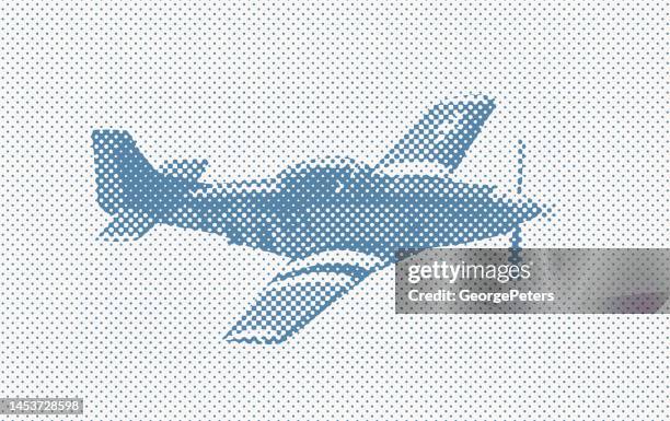 illustrations, cliparts, dessins animés et icônes de p-51 mustang avion de chasse - guerre du pacifique