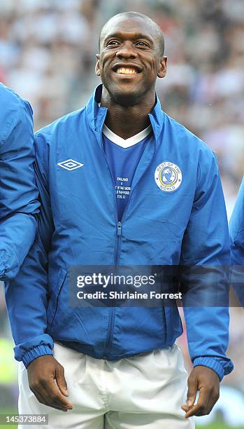Clarence Seedorf plays in charity football event Soccer Aid 2012 to raise funds for UNICEF on May 27, 2012 in Manchester, United Kingdom.