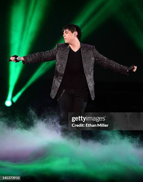 Singer Paolo Ramirez performs during the Q'Viva! The Chosen Live show at the Mandalay Bay Events Center on May 26, 2012 in Las Vegas, Nevada.