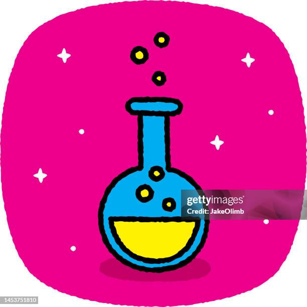 potion doodle 7 - magic trick stock illustrations
