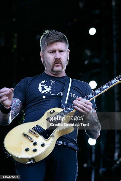 Bill Kelliher of Mastodon performs live on day two of Pinkpop Festival at Megaland on May 27, 2012 in Landgraaf, Netherlands.