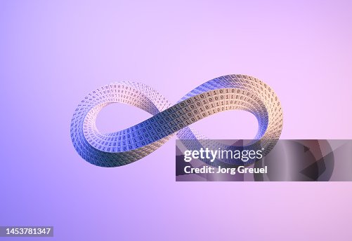 Infinity Sign Numbers Binary Numbers On An Infinity Symbol High-Res Stock Photo - Getty Images