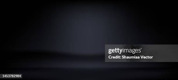 empty black studio room, used as background for display your products - gray studio background stock illustrations