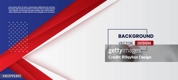 abstrakter blauer, schwarzer, roter und weißer papierschnitthintergrund mit leerem raumdesign - dachbalken stock-grafiken, -clipart, -cartoons und -symbole