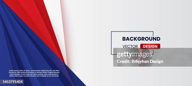 abstrakter blauer, schwarzer, roter und weißer papierschnitthintergrund mit leerem raumdesign - dachbalken stock-grafiken, -clipart, -cartoons und -symbole