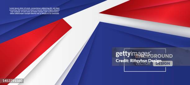 abstrakter blauer, schwarzer, roter und weißer papierschnitthintergrund mit leerem raumdesign - dachbalken stock-grafiken, -clipart, -cartoons und -symbole