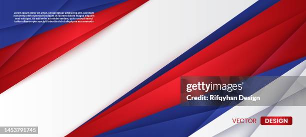 abstract blue black red and white papercut background with blank space design - white presentation background stock illustrations