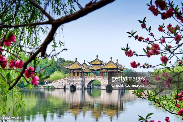 five pavilion bridge, yangzhou, china - yangzhou stock pictures, royalty-free photos & images