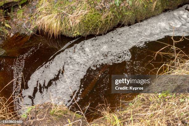 polluted drainage ditch - dike bildbanksfoton och bilder