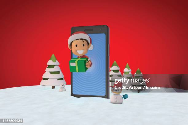 3d, cg, cartoon, character, people, illustration - single pine tree stock illustrations