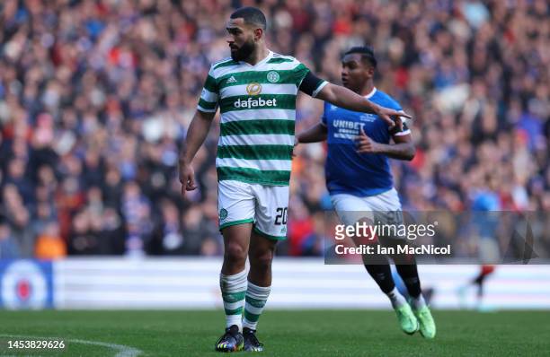 Cameron Carter-Vickers of Celtic is seen during the Cinch Scottish Premiership match between Rangers FC and Celtic FC at on January 02, 2023 in...