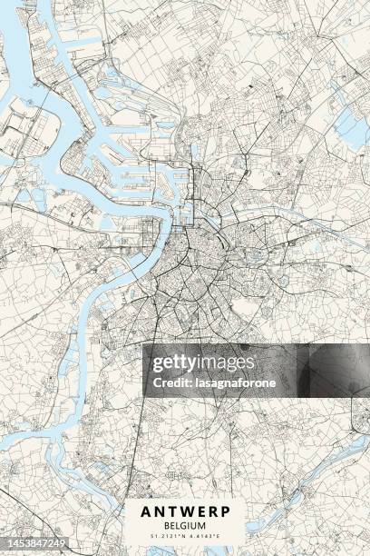 Antwerp Belgium Vector Map High Res Vector Graphic Getty Images Antwerp Belgium Vector Map 