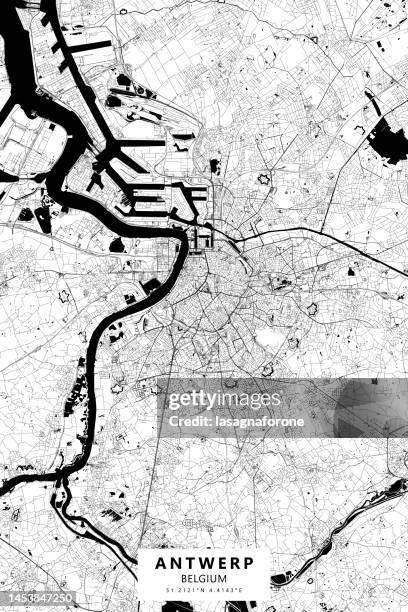Antwerp Belgium Vector Map High Res Vector Graphic Getty Images Antwerp Belgium Vector Map 