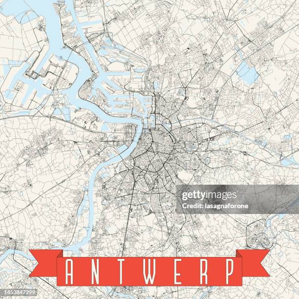 Antwerp Belgium Vector Map High Res Vector Graphic Getty Images Antwerp Belgium Vector Map 