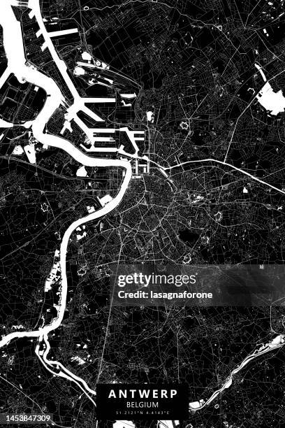 Antwerp Belgium Vector Map High Res Vector Graphic Getty Images Antwerp Belgium Vector Map 