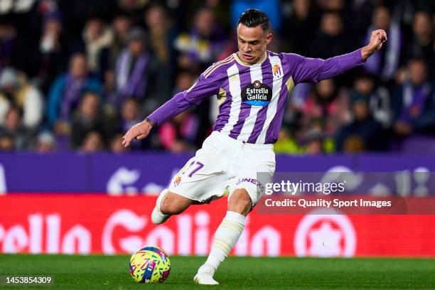 Roque Mesa of Real Valladolid CF in action during the LaLiga Santander match between Real Valladolid CF and Real Madrid CF at Estadio Municipal Jose...