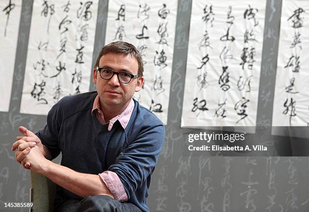 British author David Nicholls poses during the Letterature 2012 - Festival Internazionale di Roma at Casa delle Letterature on May 28, 2012 in Rome,...