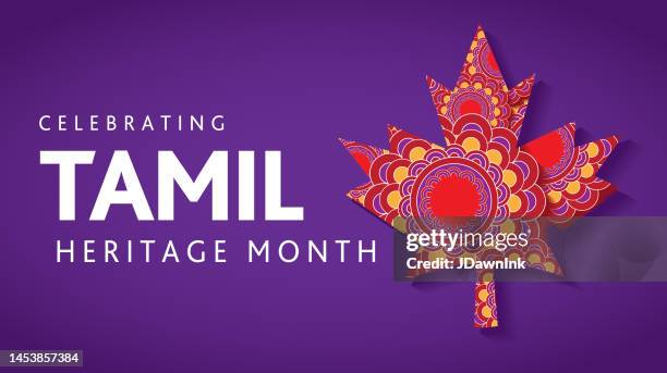 tamil heritage month january commemorative day banner template design - heritage month stock illustrations